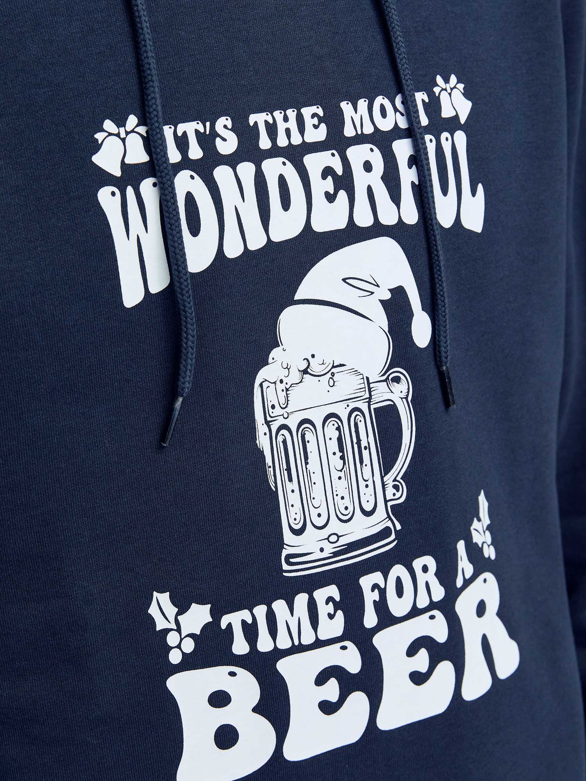 JACK & JONES Суитшърт JJXMAS ONE COLOR FUNNY SWEAT HOOD