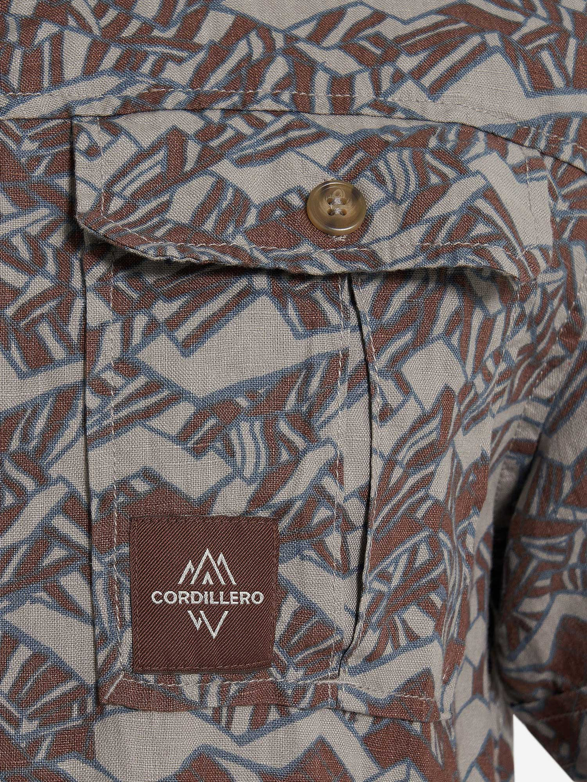 CORDILLERO Риза Travel Male SS Shirt AOP linen