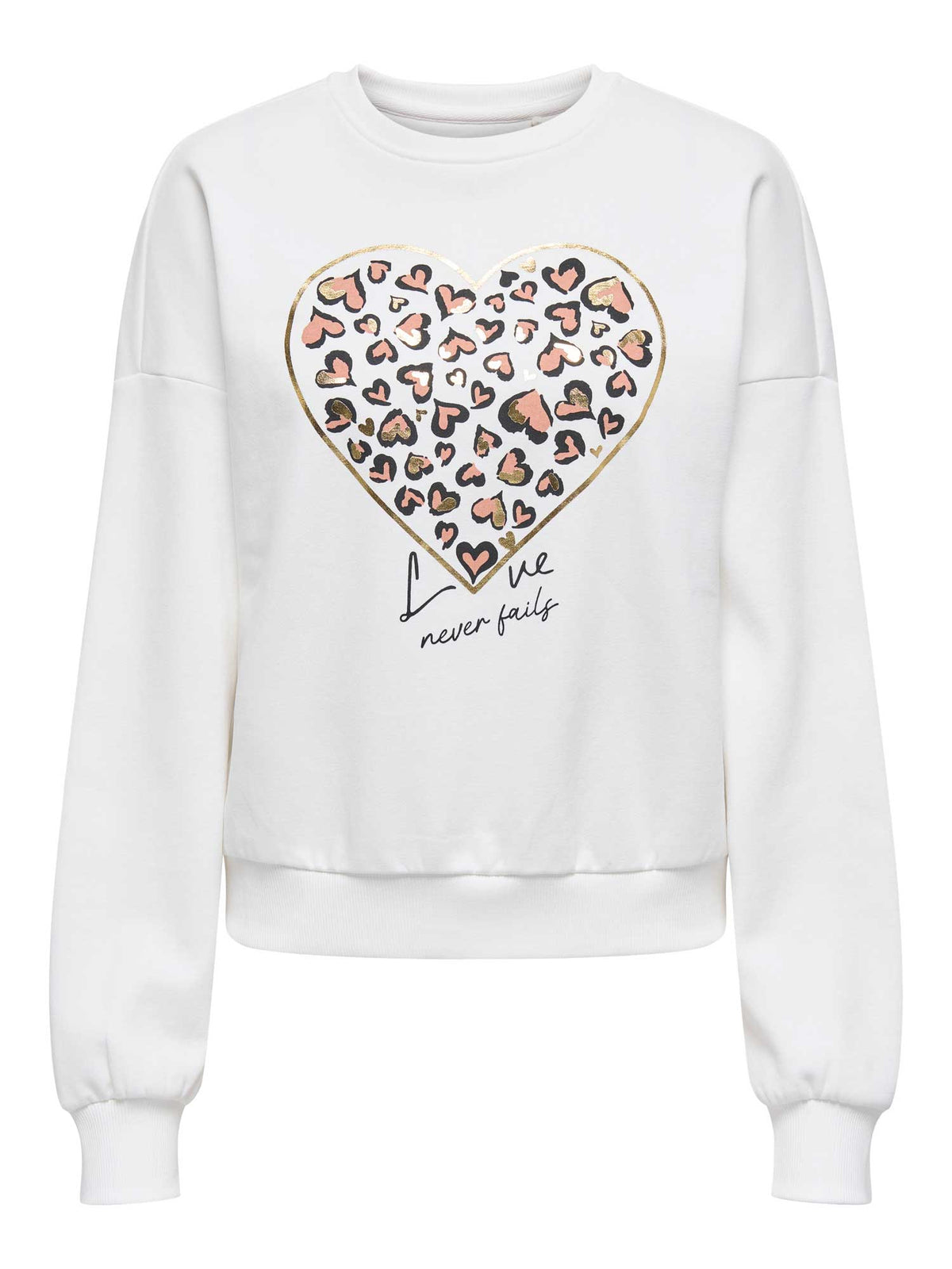 ONLY Блуза ONLTAMMIE L/S LEO PRINT O-NECK SWT