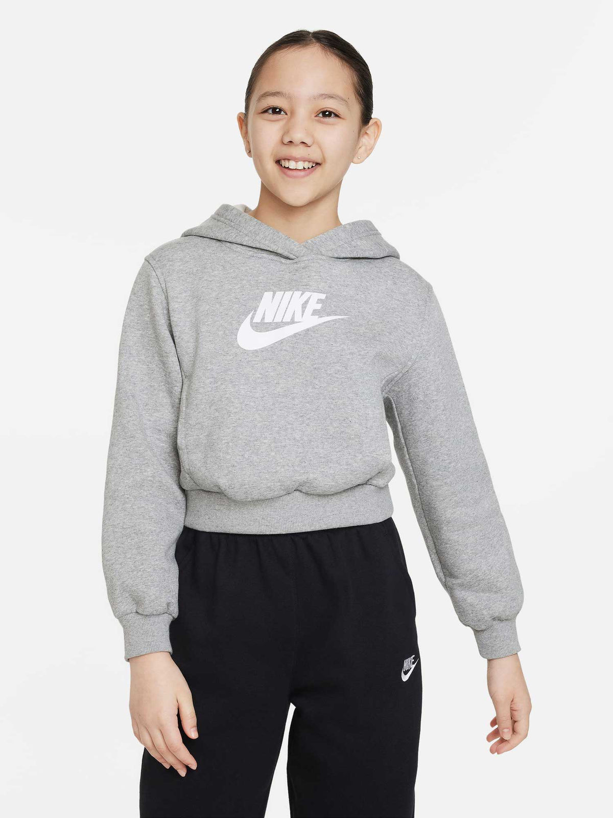 NIKE Суитшърт G NSW CLUB FLC CRP HDY HBR