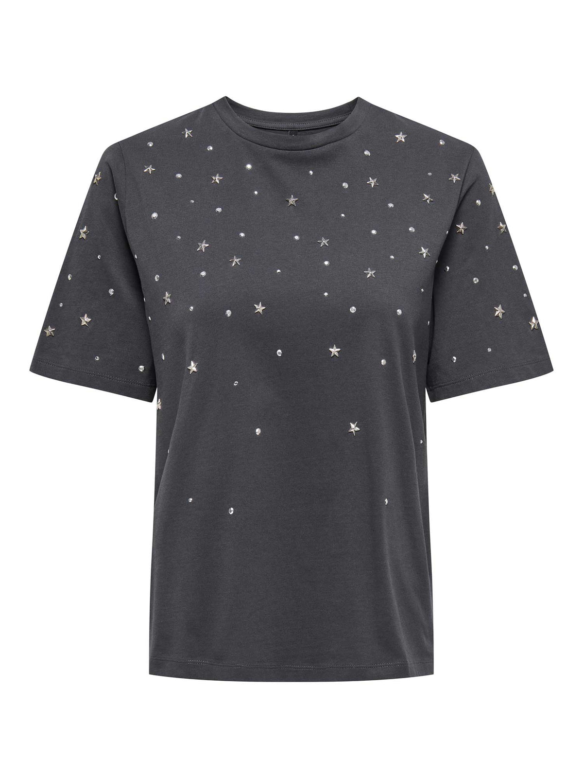 ONLY Тениска ONLFELLA S/S STUDS TOP BOX JRS
